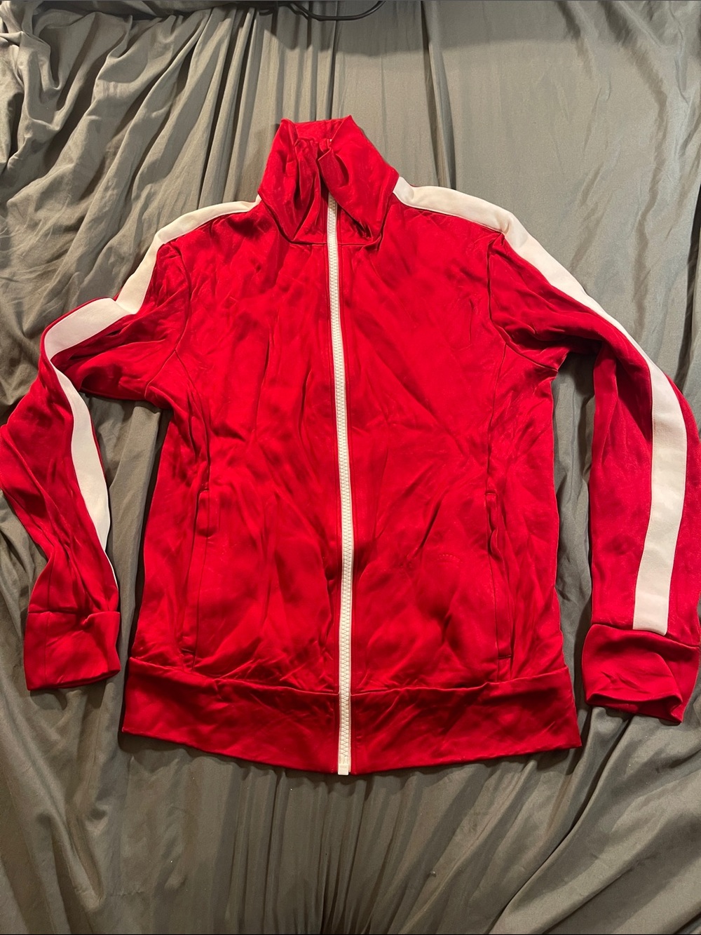 Burberry red striped track jacket